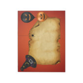 ハロウィーンの古い羊皮紙の挨拶 ノートパッド (回転)