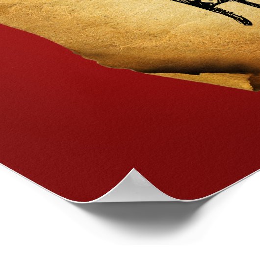 ハロウィーンの古い羊皮紙の挨拶 ポスター (角)