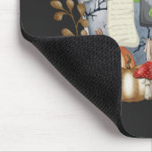 ハロウィーンの古い魔女と幽霊たちとカボチャ マウスパッド (コーナー)