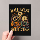 ハロウィーンの叫び アライグマとポッサム アクリル招待状 (インサイチュ (ポータブル))