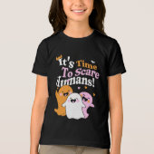 ハロウィーンの可愛いお化けたち! トライブレンドTシャツ (正面)
