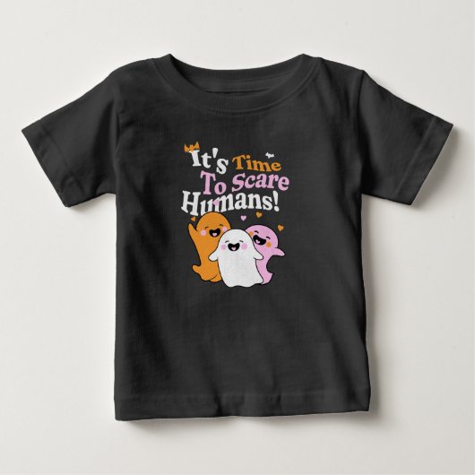 ハロウィーンの可愛いお化けたち！ ベビーTシャツ (正面)
