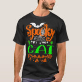 ハロウィーンの可愛い猫のギフト Tシャツ (正面)