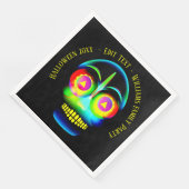 ハロウィーンの名前の年ネオンルックグローブルースカル (コーナー)