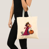 ハロウィーンの吸血鬼と猫とかぼちゃ トートバッグ (正面(商品))