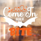 ハロウィーンの吸血鬼バットがかっこいい「ひとくちどうぞ」窓用ステッカー ウィンドウサイン (シート2)