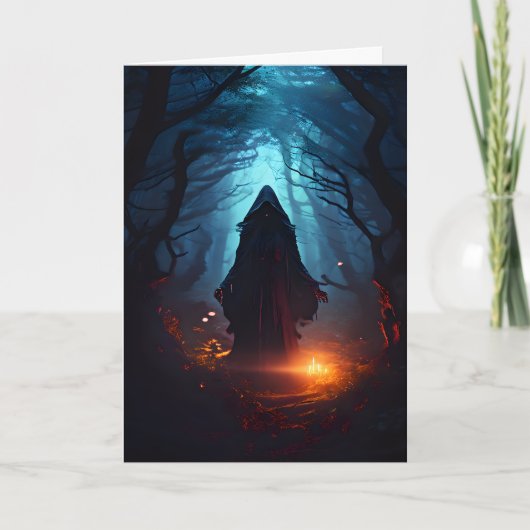 ハロウィーンの呪文を唱える シーズンカード (正面)