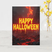 ハロウィーンの地獄カード カード (黄色い花)