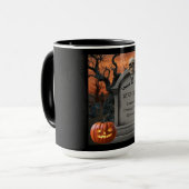 ハロウィーンの墓石のユーモア"アロッタB.ロッド" マグカップ (正面左)