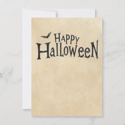 ハロウィーンの墓石グリーティングカード (裏面)