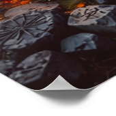 ハロウィーンの墓石ポスター ポスター (角)