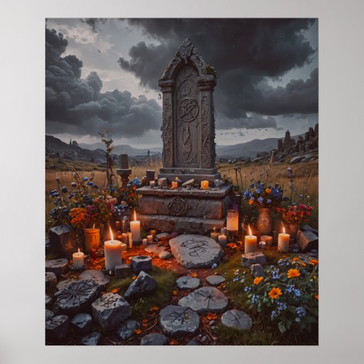 ハロウィーンの墓石ポスター ポスター (正面)