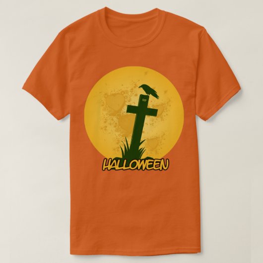 ハロウィーンの墓 Tシャツ (デザイン正面)