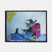 ハロウィーンの墜落魔女 ドアマット (正面)