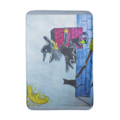 ハロウィーンの墜落魔女 バスマット (正面縦)