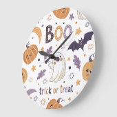 ハロウィーンの壁時計をトリックまたは治療する ラージ壁時計 (傾斜)