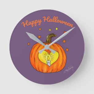 ハロウィーンの壁時計 ラウンド壁時計