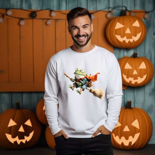 ハロウィーンの変わったカエル スウェットシャツ
