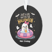 ハロウィーンの夏を待っている女不気味の子 オーナメント (正面)