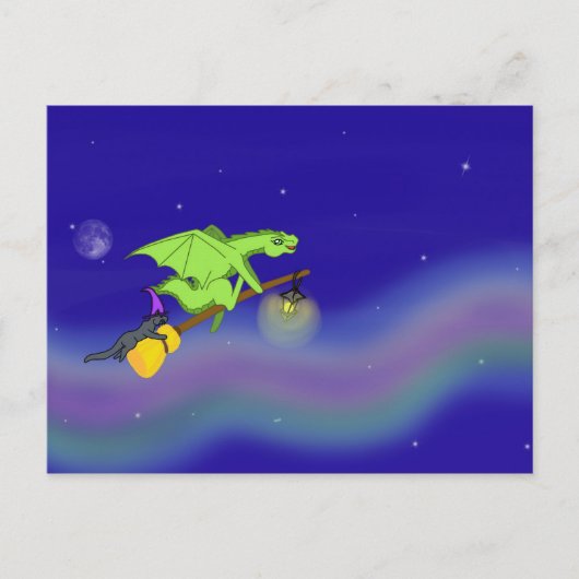 ハロウィーンの夜おもしろい。 ポストカード (正面)