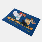 ハロウィーンの夜にかわいいヴィンテージの子どもたち ドアマット (アングル)