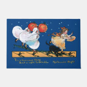 ハロウィーンの夜にかわいいヴィンテージの子どもたち ドアマット (正面)