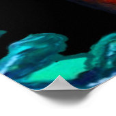 ハロウィーンの夜にカボチャを入れた黒猫 ポスター (角)