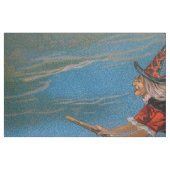 ハロウィーンの夜にハロウィーンの魔女と黒猫 ファブリック (ファットクウォーター)