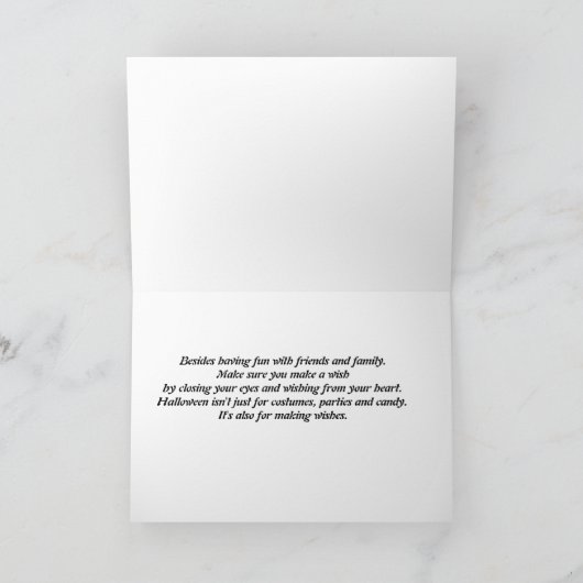 ハロウィーンの夜に カード (内部)