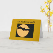 ハロウィーンの夜に カード (黄色い花)