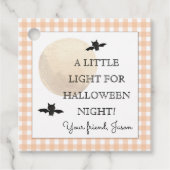 ハロウィーンの夜のオレンジのための小さな光 フェイバータグ (正面)