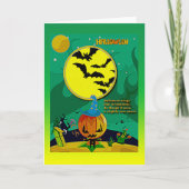 ハロウィーンの夜のジャックo'ランタンウィザードシーン カード (正面)