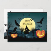 ハロウィーンの夜のセレブレーション,カーニバル,トレンディー シーズンポストカード (正面/裏面)