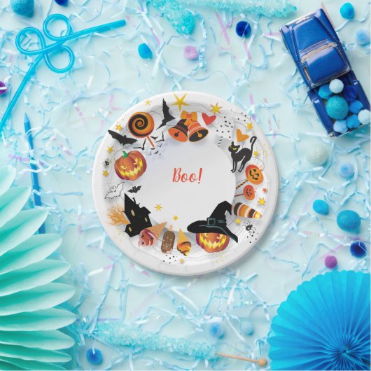 ハロウィーンの夜のセレブレーション，カーニバル,トレンディー ペーパープレート (パーティー)