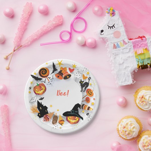 ハロウィーンの夜のセレブレーション，カーニバル,トレンディー ペーパープレート (パーティー)