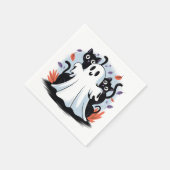 ハロウィーンの夜の遠吠え スタンダードカクテルナプキン (角)