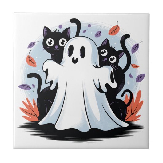 ハロウィーンの夜の遠吠え タイル (正面)