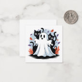 ハロウィーンの夜の遠吠え ノートカード (正面/裏面インサイチュ)