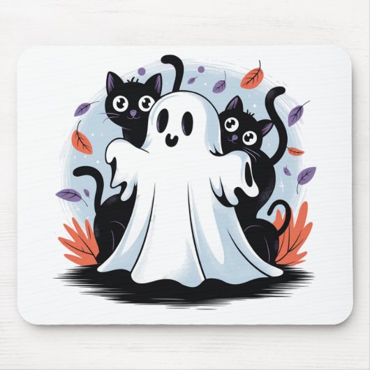 ハロウィーンの夜の遠吠え マウスパッド (正面)