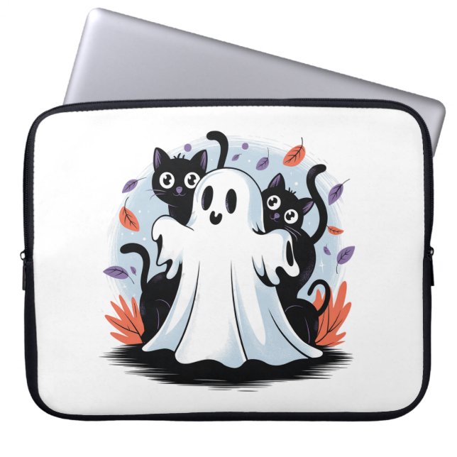 ハロウィーンの夜の遠吠え ラップトップスリーブ (正面)