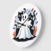 ハロウィーンの夜の遠吠え ラージ壁時計 (傾斜)