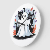 ハロウィーンの夜の遠吠え ラージ壁時計 (傾斜)