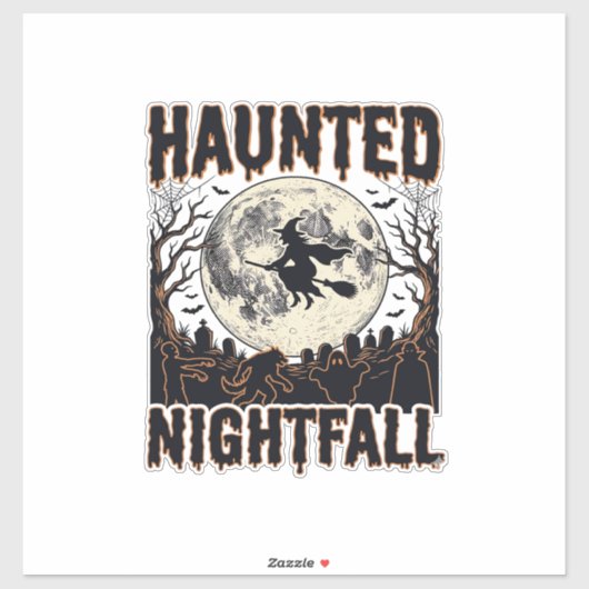 ハロウィーンの夜のTシャツ ビンテージ風の彫刻 ハロウィーン デ シール (シート)