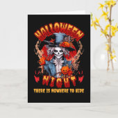 ハロウィーンの夜は隠れる場所がない カード (黄色い花)