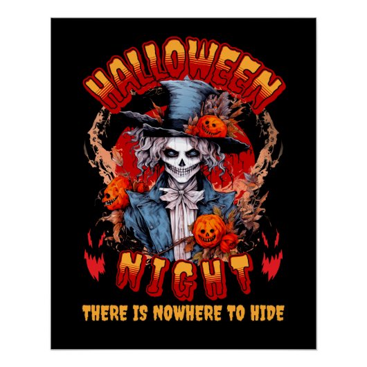 ハロウィーンの夜は隠れる場所がない ポスター (正面)