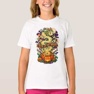 ハロウィーンの夜を盛り上げる月竜 Tシャツ