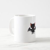ハロウィーンの夜クラシックの猫の鬼Tシャツ コーヒーマグカップ (正面左)