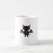 ハロウィーンの夜クラシックの猫の鬼Tシャツ コーヒーマグカップ (中央)