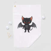 ハロウィーンの夜クラシックの猫の鬼Tシャツ ゴルフタオル (インサイチュ)