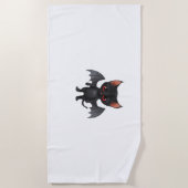 ハロウィーンの夜クラシックの猫の鬼Tシャツ ビーチタオル (正面)